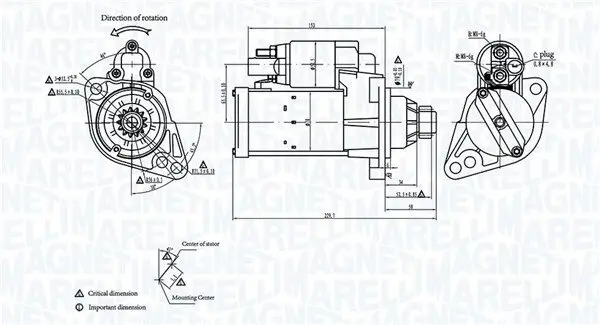 Starter 12 V 1,1 kW MAGNETI MARELLI 063725818010