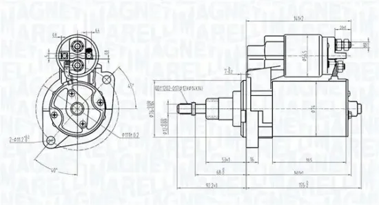 Starter 12 V 1,4 kW MAGNETI MARELLI 063720601010 Bild Starter 12 V 1,4 kW MAGNETI MARELLI 063720601010