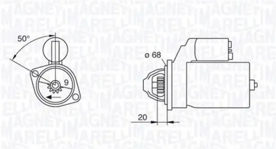 Starter 12 V 1,4 kW MAGNETI MARELLI 063226801010 Bild Starter 12 V 1,4 kW MAGNETI MARELLI 063226801010