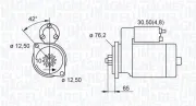 Starter 12 V 1,7 kW MAGNETI MARELLI 063521230140