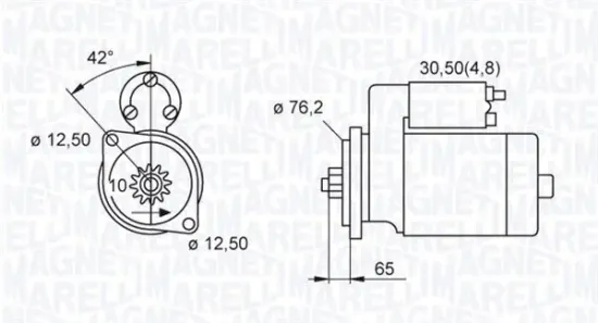 Starter 12 V 1,7 kW MAGNETI MARELLI 063521230140 Bild Starter 12 V 1,7 kW MAGNETI MARELLI 063521230140