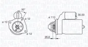 Starter 12 V 2,5 kW MAGNETI MARELLI 063217410010