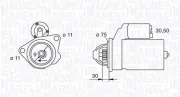 Starter 12 V 1,4 kW MAGNETI MARELLI 063280034010