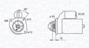 Starter 12 V 0,9 kW MAGNETI MARELLI 063280060010