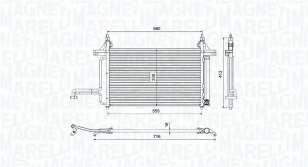 Kondensator, Klimaanlage MAGNETI MARELLI 350203732000