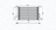 Kondensator, Klimaanlage MAGNETI MARELLI 350203733000