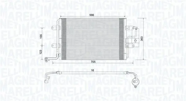 Kondensator, Klimaanlage MAGNETI MARELLI 350203735000