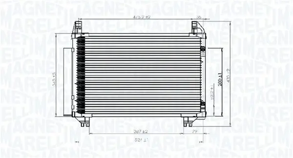 Kondensator, Klimaanlage MAGNETI MARELLI 350203741000
