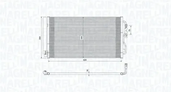 Kondensator, Klimaanlage MAGNETI MARELLI 350203751000 Bild Kondensator, Klimaanlage MAGNETI MARELLI 350203751000