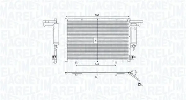 Kondensator, Klimaanlage MAGNETI MARELLI 350203754000