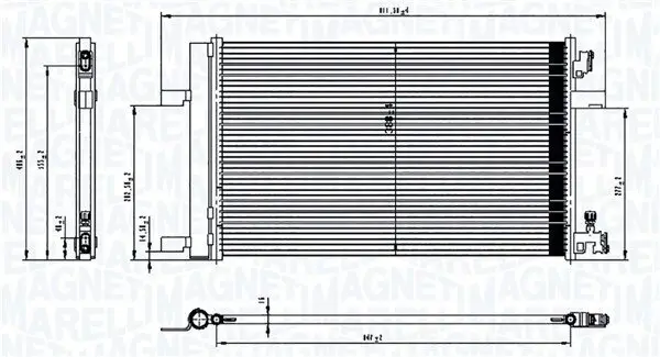 Kondensator, Klimaanlage MAGNETI MARELLI 350203760000