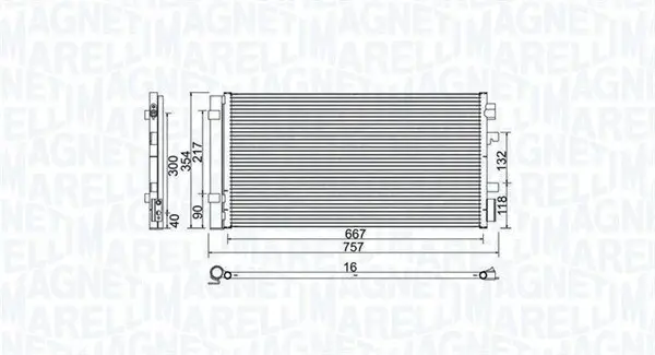 Kondensator, Klimaanlage MAGNETI MARELLI 350203762000