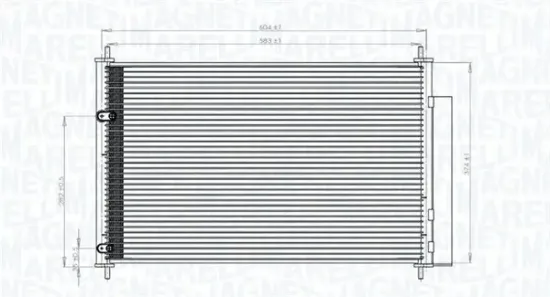 Kondensator, Klimaanlage MAGNETI MARELLI 350203767000 Bild Kondensator, Klimaanlage MAGNETI MARELLI 350203767000