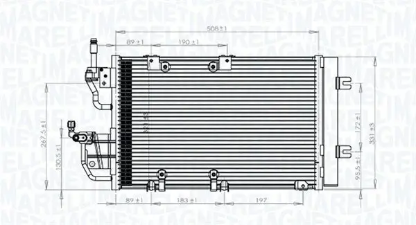 Kondensator, Klimaanlage MAGNETI MARELLI 350203771000