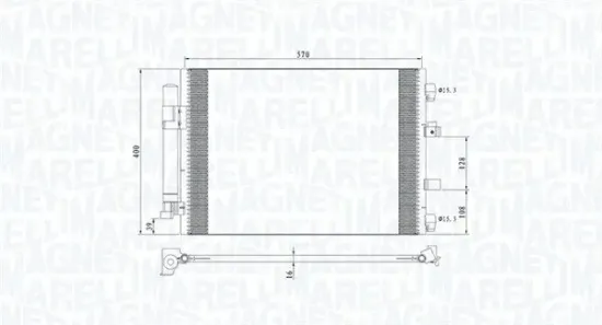 Kondensator, Klimaanlage MAGNETI MARELLI 350203773000 Bild Kondensator, Klimaanlage MAGNETI MARELLI 350203773000