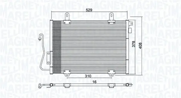 Kondensator, Klimaanlage MAGNETI MARELLI 350203775000