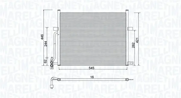 Kondensator, Klimaanlage MAGNETI MARELLI 350203776000