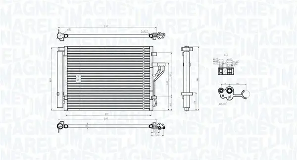 Kondensator, Klimaanlage MAGNETI MARELLI 350203778000