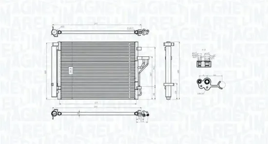 Kondensator, Klimaanlage MAGNETI MARELLI 350203778000 Bild Kondensator, Klimaanlage MAGNETI MARELLI 350203778000