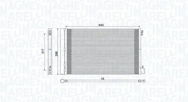 Kondensator, Klimaanlage MAGNETI MARELLI 350203779000