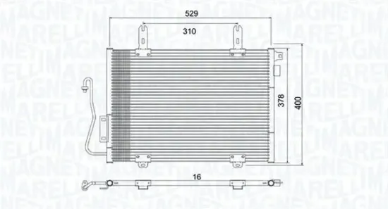 Kondensator, Klimaanlage MAGNETI MARELLI 350203782000 Bild Kondensator, Klimaanlage MAGNETI MARELLI 350203782000