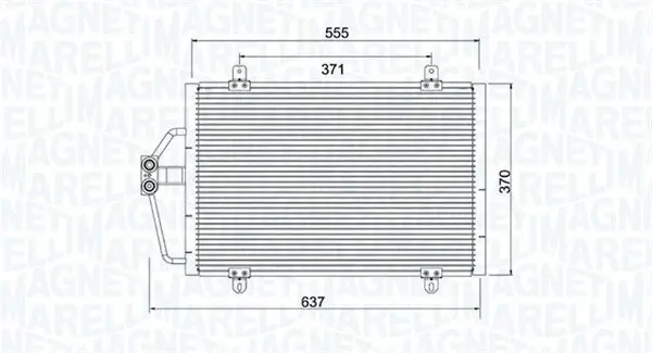 Kondensator, Klimaanlage MAGNETI MARELLI 350203784000