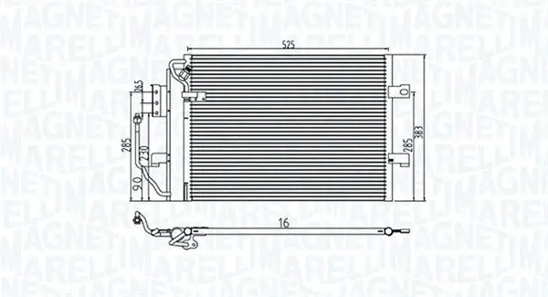 Kondensator, Klimaanlage MAGNETI MARELLI 350203785000