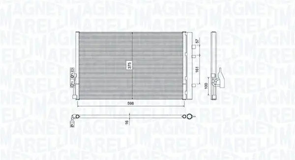 Kondensator, Klimaanlage MAGNETI MARELLI 350203788000