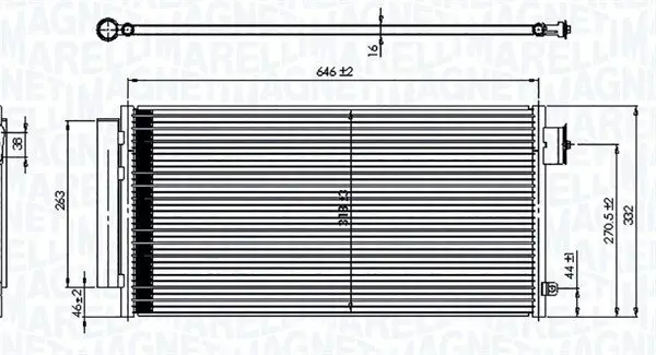 Kondensator, Klimaanlage MAGNETI MARELLI 350203791000