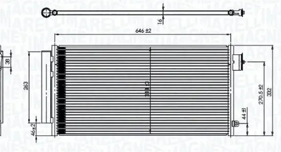 Kondensator, Klimaanlage MAGNETI MARELLI 350203791000 Bild Kondensator, Klimaanlage MAGNETI MARELLI 350203791000