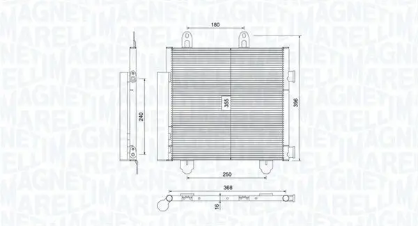 Kondensator, Klimaanlage MAGNETI MARELLI 350203794000