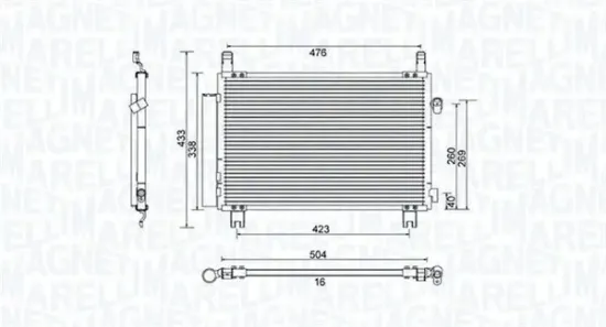 Kondensator, Klimaanlage MAGNETI MARELLI 350203798000 Bild Kondensator, Klimaanlage MAGNETI MARELLI 350203798000