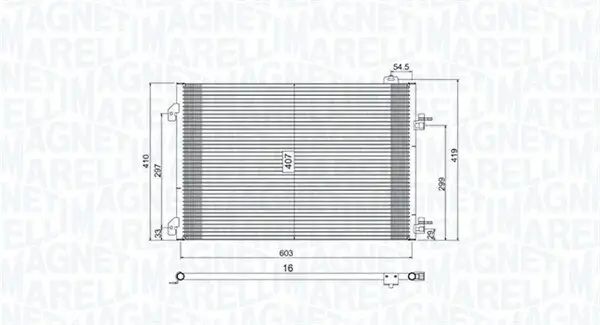 Kondensator, Klimaanlage MAGNETI MARELLI 350203803000