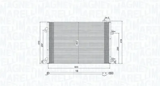 Kondensator, Klimaanlage MAGNETI MARELLI 350203803000 Bild Kondensator, Klimaanlage MAGNETI MARELLI 350203803000