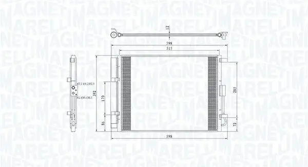 Kondensator, Klimaanlage MAGNETI MARELLI 350203809000