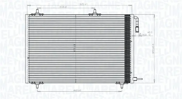 Kondensator, Klimaanlage MAGNETI MARELLI 350203816000