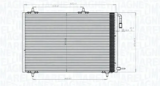 Kondensator, Klimaanlage MAGNETI MARELLI 350203816000 Bild Kondensator, Klimaanlage MAGNETI MARELLI 350203816000