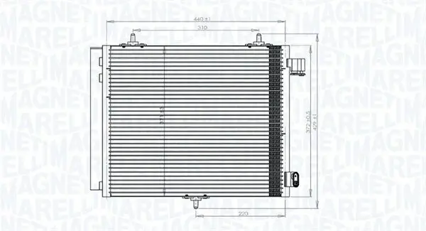 Kondensator, Klimaanlage MAGNETI MARELLI 350203818000