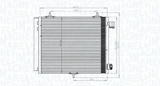 Kondensator, Klimaanlage MAGNETI MARELLI 350203818000 Bild Kondensator, Klimaanlage MAGNETI MARELLI 350203818000