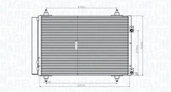 Kondensator, Klimaanlage MAGNETI MARELLI 350203820000 Bild Kondensator, Klimaanlage MAGNETI MARELLI 350203820000