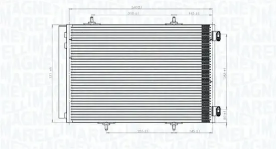 Kondensator, Klimaanlage MAGNETI MARELLI 350203822000 Bild Kondensator, Klimaanlage MAGNETI MARELLI 350203822000