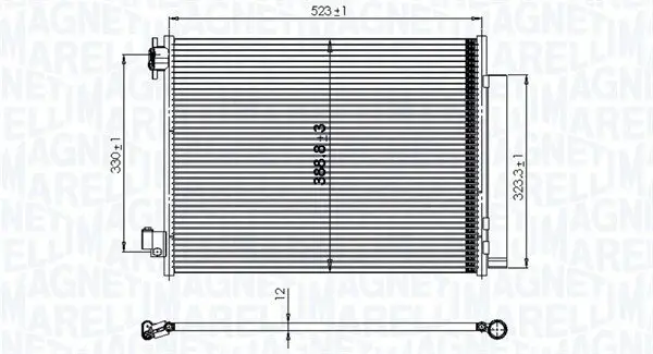 Kondensator, Klimaanlage MAGNETI MARELLI 350203823000