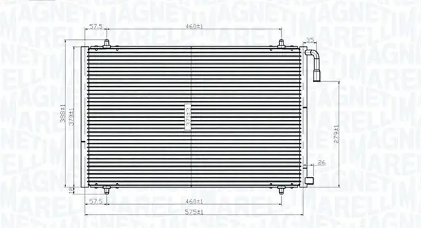 Kondensator, Klimaanlage MAGNETI MARELLI 350203825000