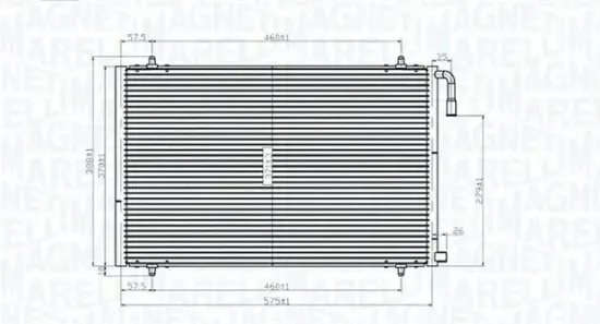 Kondensator, Klimaanlage MAGNETI MARELLI 350203825000 Bild Kondensator, Klimaanlage MAGNETI MARELLI 350203825000