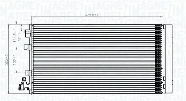 Kondensator, Klimaanlage MAGNETI MARELLI 350203826000