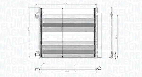 Kondensator, Klimaanlage MAGNETI MARELLI 350203832000