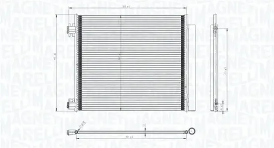 Kondensator, Klimaanlage MAGNETI MARELLI 350203832000 Bild Kondensator, Klimaanlage MAGNETI MARELLI 350203832000