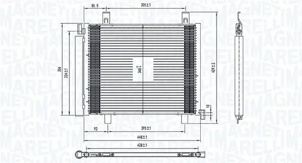 Kondensator, Klimaanlage MAGNETI MARELLI 350203836000