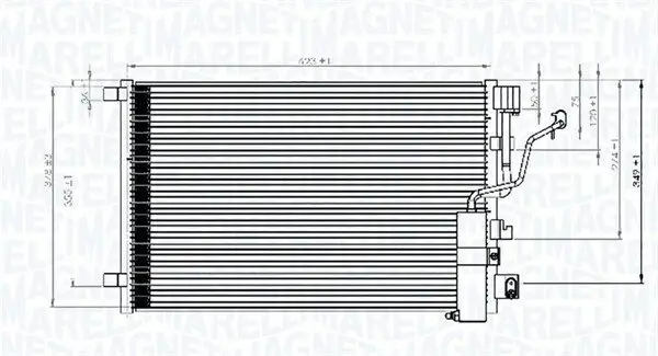 Kondensator, Klimaanlage MAGNETI MARELLI 350203841000