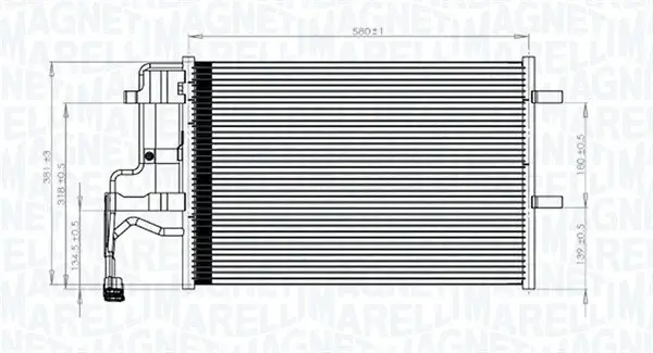 Kondensator, Klimaanlage MAGNETI MARELLI 350203844000